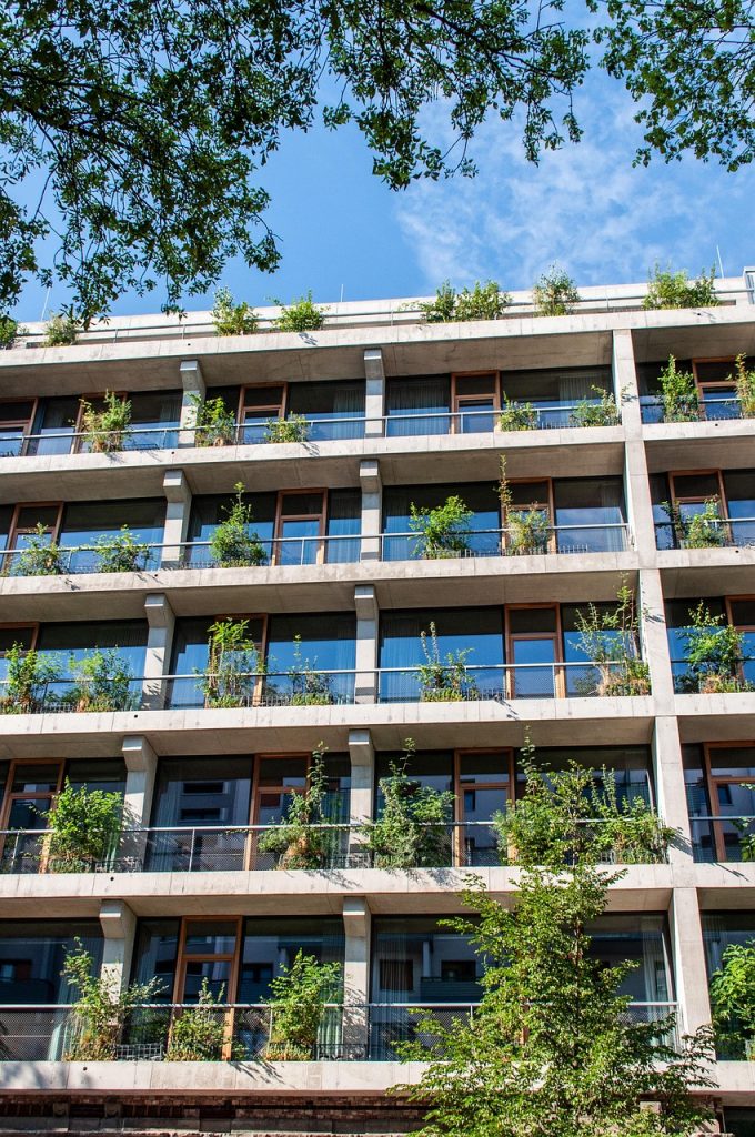 building, residential building, greening, microclimate, nature, ecology, facade, architecture